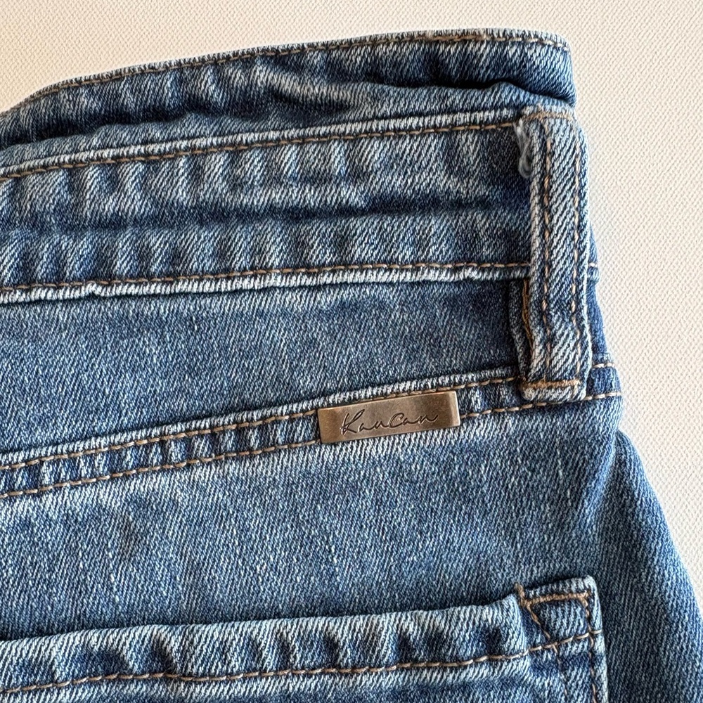 Vince Mid Wash Blue Denim Bermuda Shorts - Picture 4 of 5